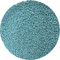 Cukrové perličky metalické tyrkysové 2mm 80g