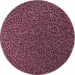 Cukrové perličky metalické tmavě růžové 2mm 80g