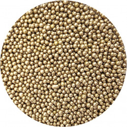 Cukrové perličky metalické zlaté I. 3-4mm 80g
