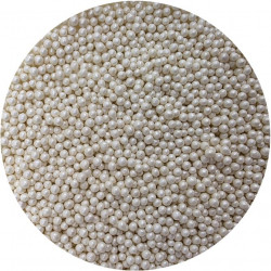 Cukrové perličky metalické bílé 3-4mm 80g