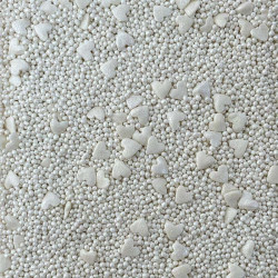 Cukrové zdobení bílé srdce mix 80g