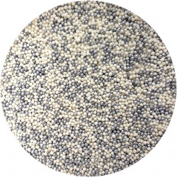 Cukrové perličky stříbrno-bílé 80g