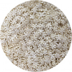 Cukrové zdobení bílé perleťové sněhové vločky 80g