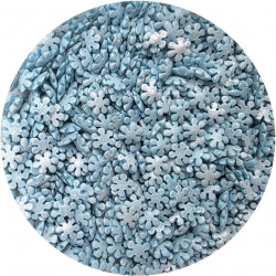 Cukrové zdobení modré sněhové vločky 80g