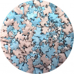 Cukrové zdobení Modro-stříbrní medvídci 80g