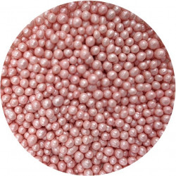 Cukrovo-rýžové perly modré perleťové 5 mm 80g