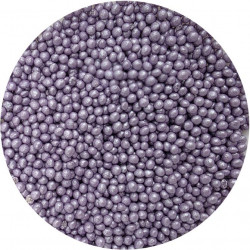 Cukrovo-rýžové perly levandulové perleťové 3-4mm 80g