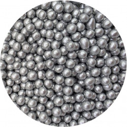 Cukrovo-rýžové perly stříbrné 7mm 80g