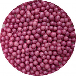 Cukrovo-rýžové perly tmavě růžové 7mm 80g