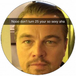 Jedlý papír Leonardo DiCaprio Nooo dont turn 25 your so ... 19,5 cm