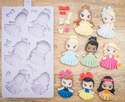 Silikonová forma princezny 21x12 cm
