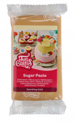 Potahovací hmota třpytivá zlatá 250g