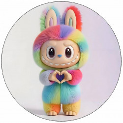 Jedlý papír duhový Labubu 19,5cm