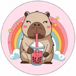 Jedlý papír kapybara a drink 19,5cm