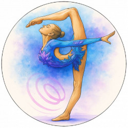 Jedlý papír gymnastka colour 19,5cm