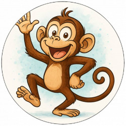 Jedlý papír opice 19,5cm