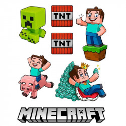 Jedlý papír Minecraft k vystříhnutí A4