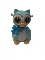Modrá sova nejedlá cukrová dekorace 11cm - Gricko Ivanjica