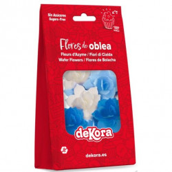 Jedlé květy - modré a bílé 8 ks