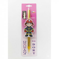 Dortová fontána hasič - 1ks