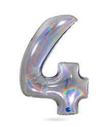 Nafukovací balónek číslo 4 hologram102 cm