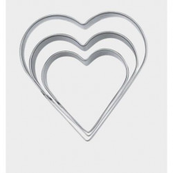 Sada vykrajovátek srdíčka o 4 / 5 / 6 cm