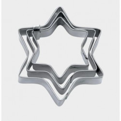 Sada vykrajovátek hvězdy o 4 / 5 / 6 cm
