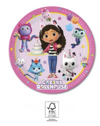 Papírové talíře Gábinin kouzelný domek 19,5cm 8ks