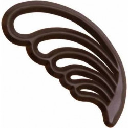 Čokoládová dekorace Feathers pírka tmavá 5,4 cm (20 ks)