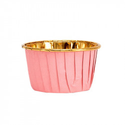 Košíčky na muffiny růžové s pevným okrajem 50x39mm 50ks