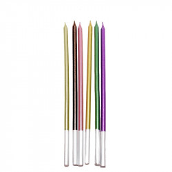 Barevné svíčky 6ks 15 cm