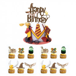 Zápich na dort Happy birthday, Harry potter 25ks