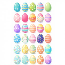 Jedlý papírbarevná vajíčka k vystříhnut A4